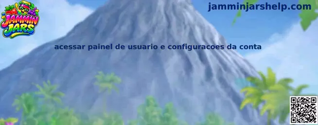 Painel de usuário e configurações da conta Jammin Jars